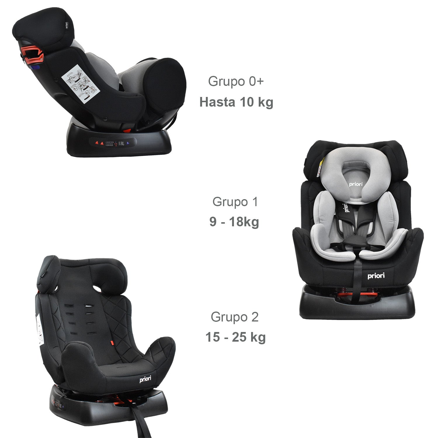 Silla Carro Bebe Focus Priori Gris