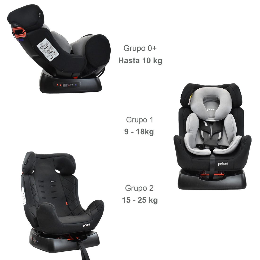 Silla Carro Bebe Focus Priori Gris