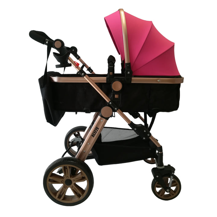 Coche Bebe Moises Alizze Happy Baby Rosa