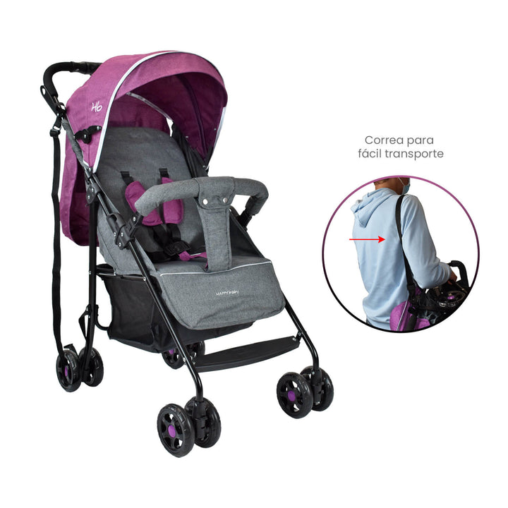 Coche Bebe Happy Baby Verso Rosa