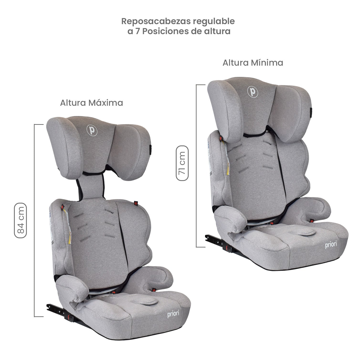 Silla de Carro Bebe Priori Thunder Con Isofix Gris Plata
