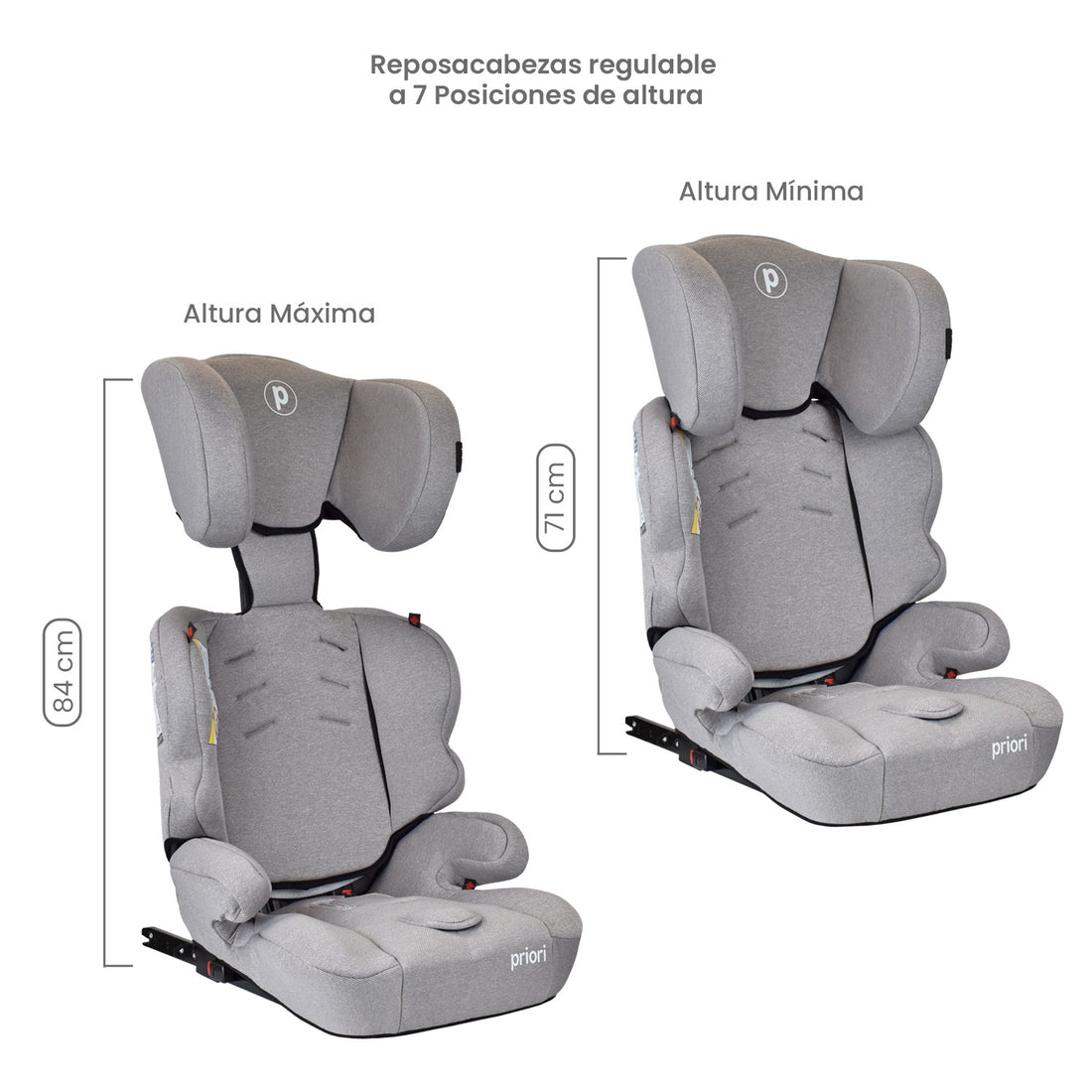Silla de Carro Bebe Priori Thunder Con Isofix Gris Plata