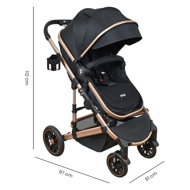 Coche Bebe 4 en 1 Travel System Cris Priori Negro