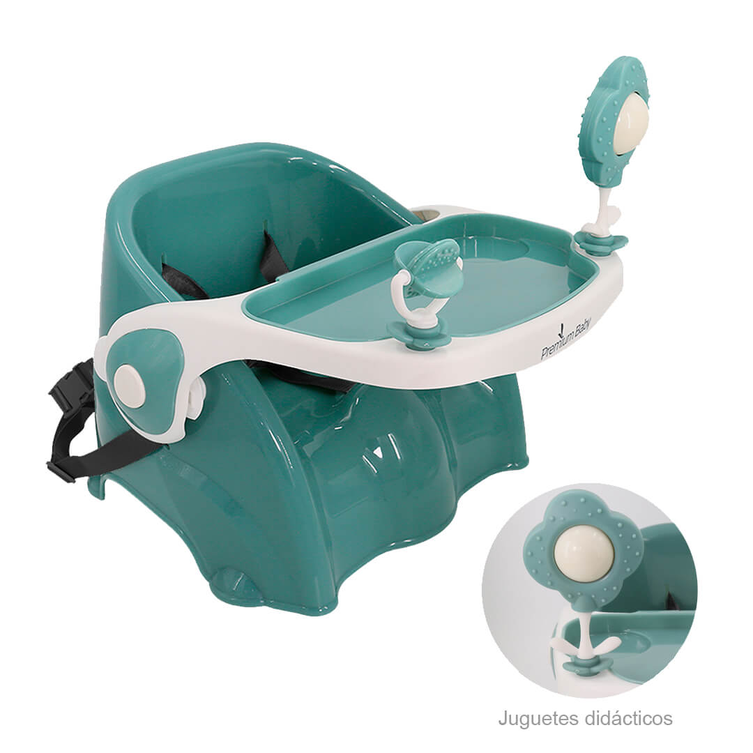 Silla Comedor Booster Verde Bozz Premium Baby