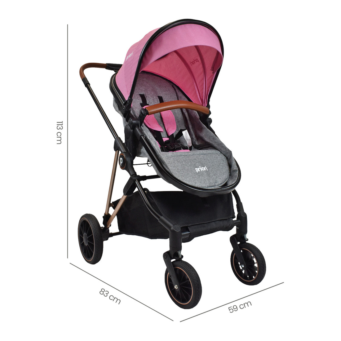 Coche Bebé Moisés Priori Ana Ts Rosado