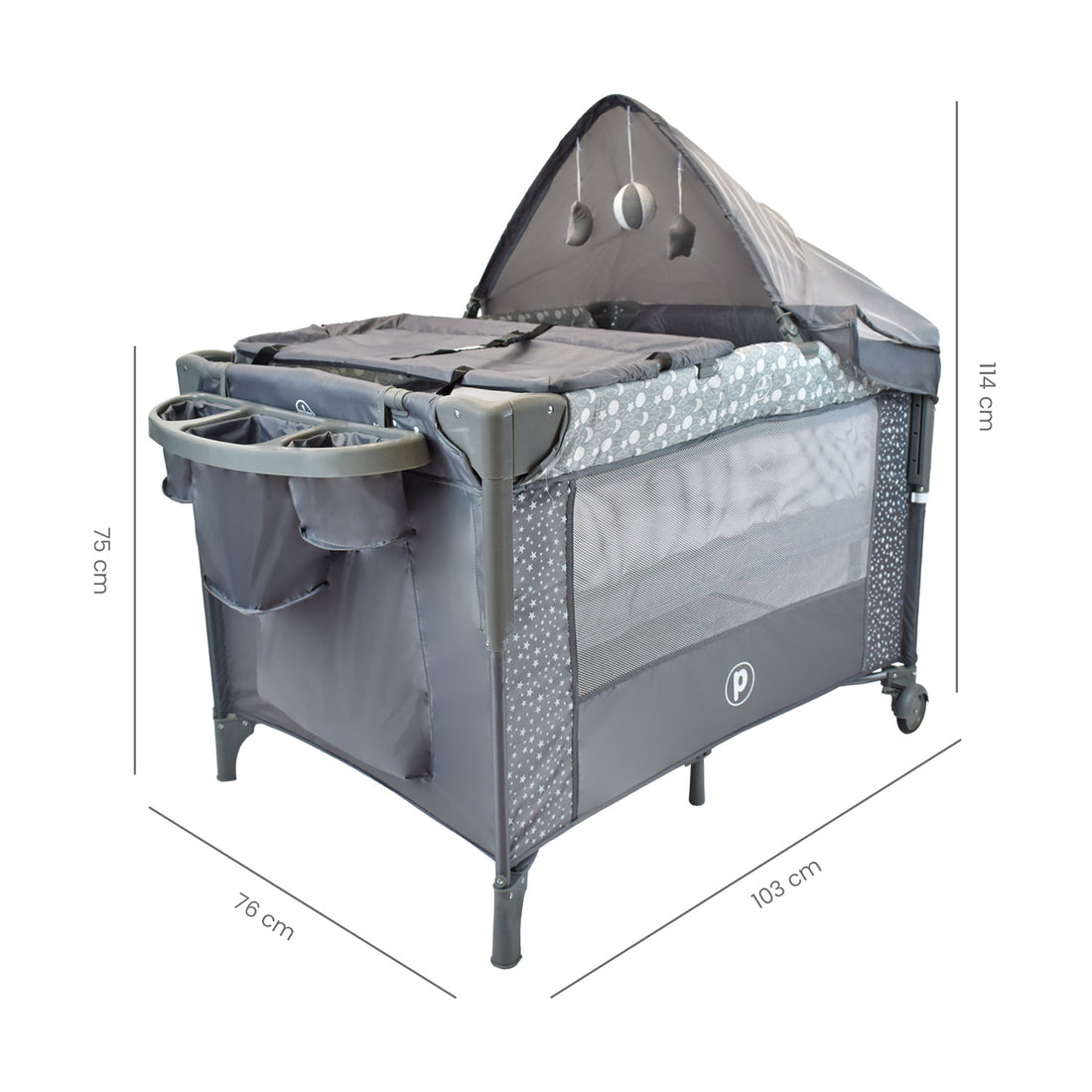 Combo Coche Nova Gris+Cuna Ariel Octopus Priori Gris