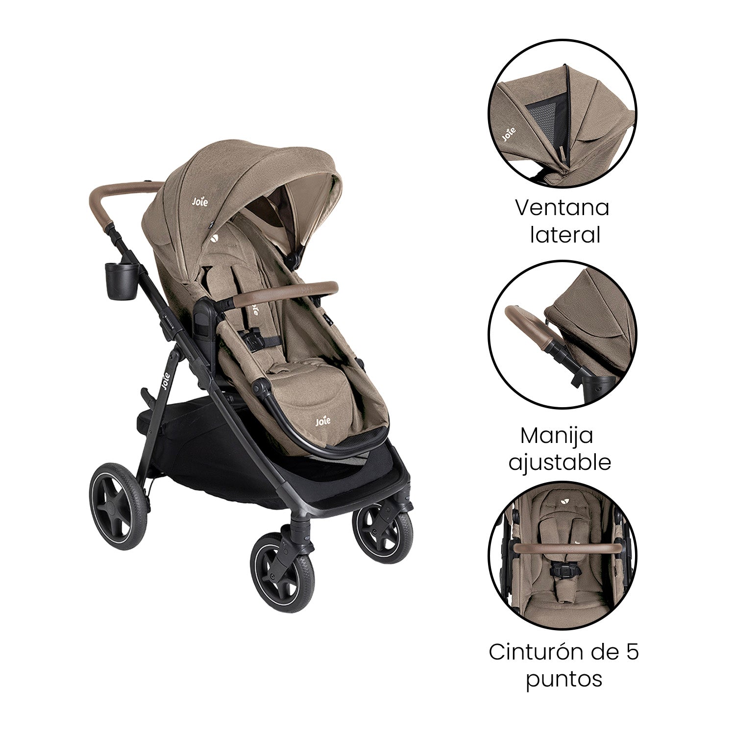 Coche Bebé 4 en 1 Ginger Lx Mocha Joie