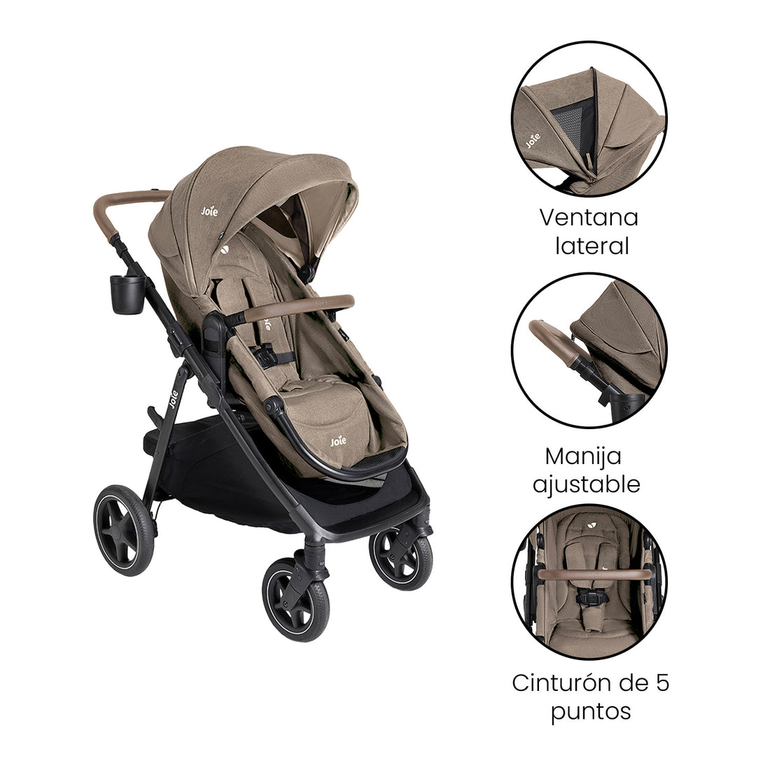 Coche Bebé 4 en 1 Ginger Lx Mocha Joie