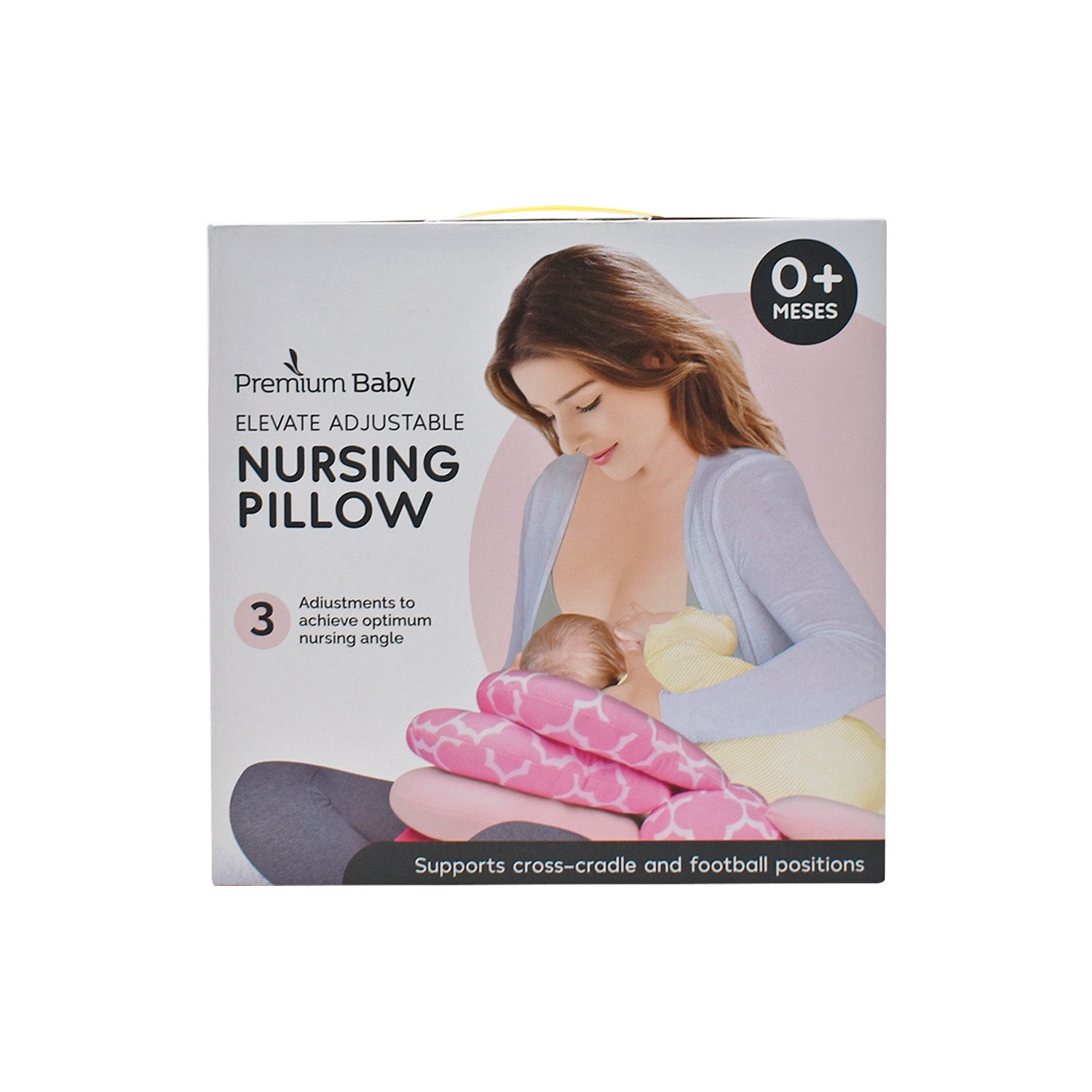 Almohada de Lactancia Ajustable Rosa Premium Baby PB-L102PK