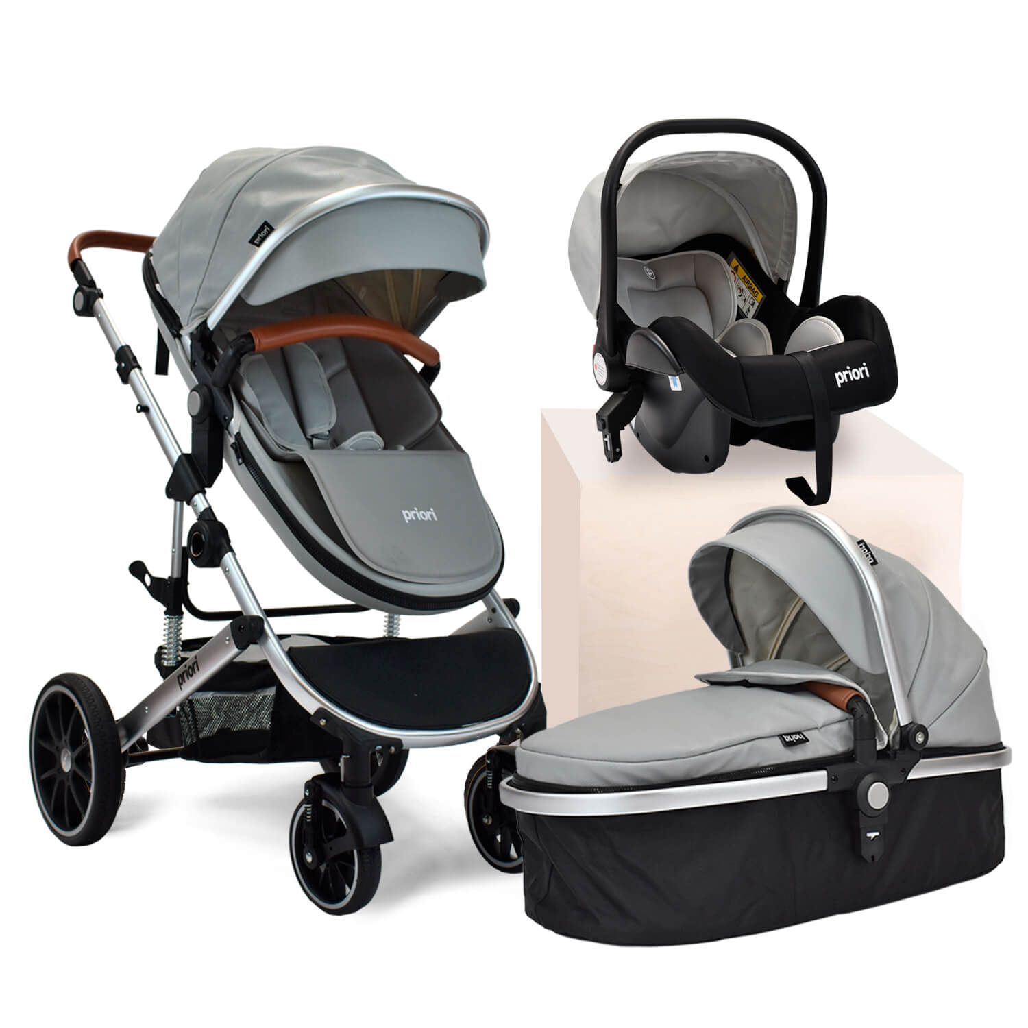 Coche Bebé Moises Milo Ts Priori Gris