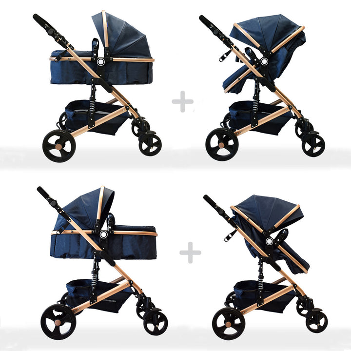 Coche Bebe Moises Happy Baby Azul Fj