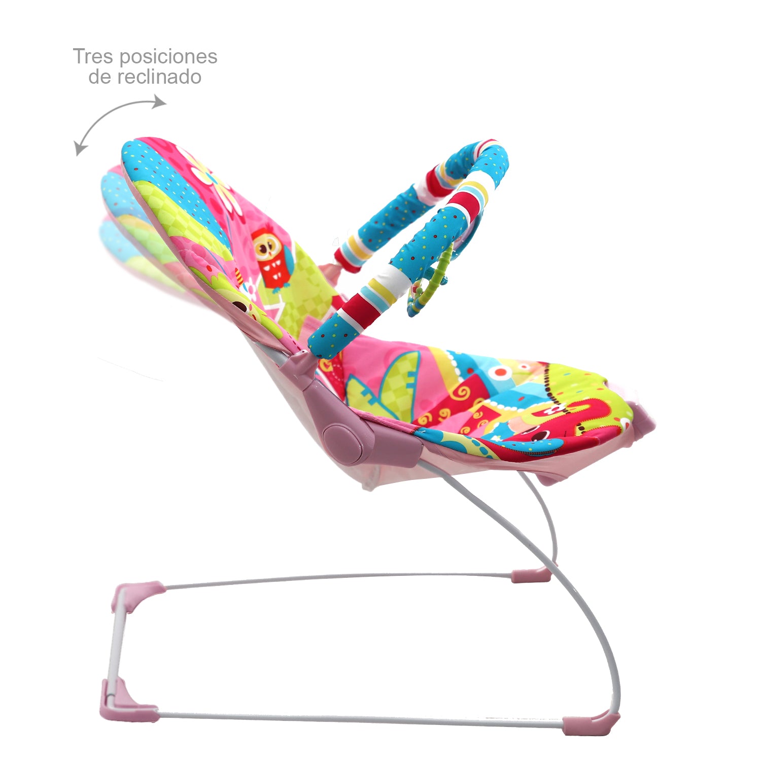 Silla Bouncer Bebé Musical PB2004 Priori Rosa