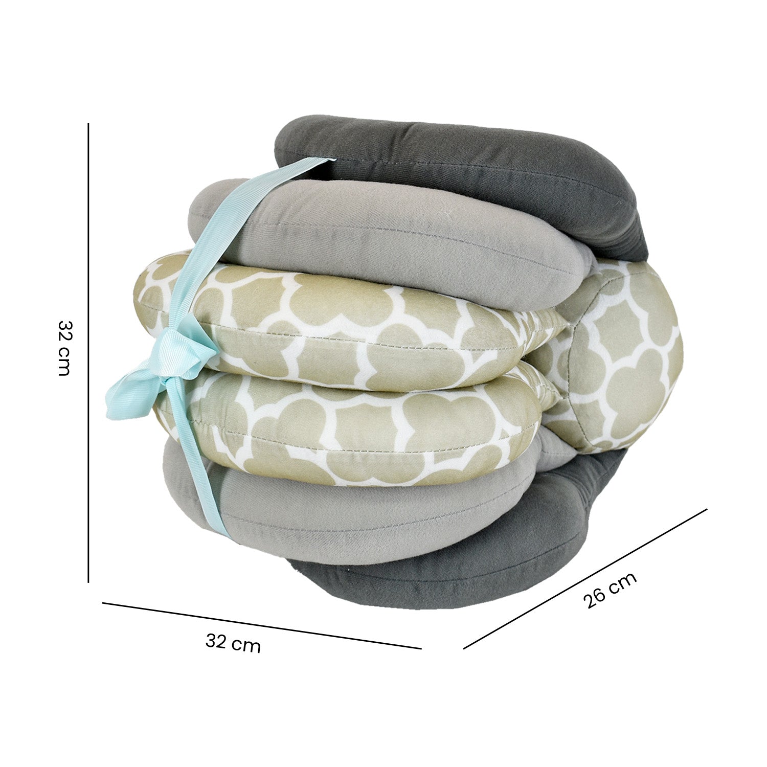 Almohada de Lactancia Ajustable Gris Premium Baby PB-L102GR
