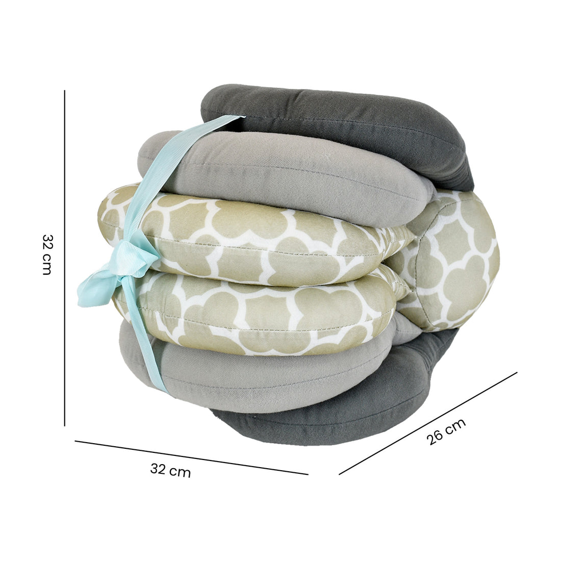 Almohada de Lactancia Ajustable Gris Premium Baby PB-L102GR
