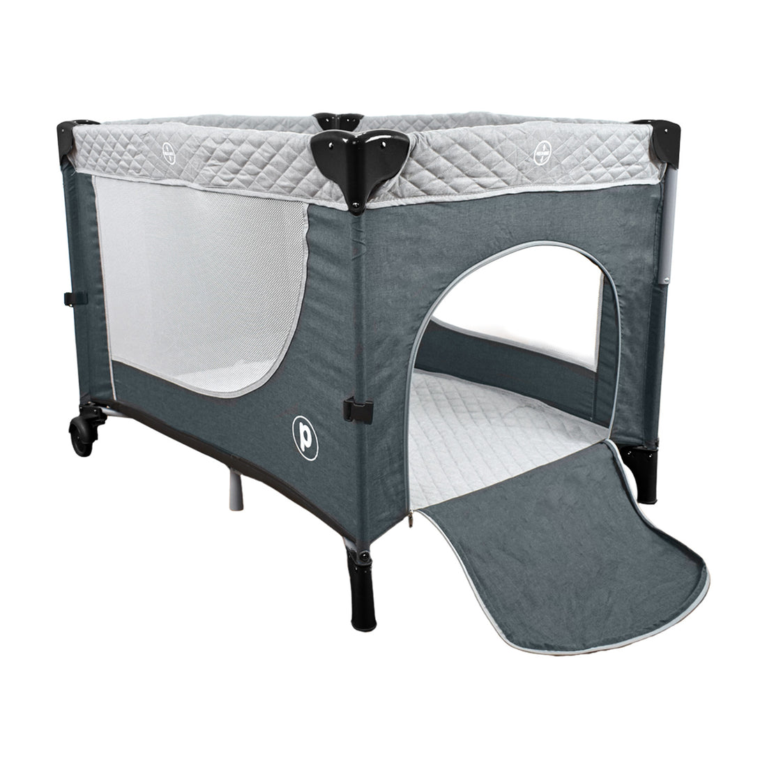 Cuna Colecho Bebe Pro-Max Priori Gris Oscuro