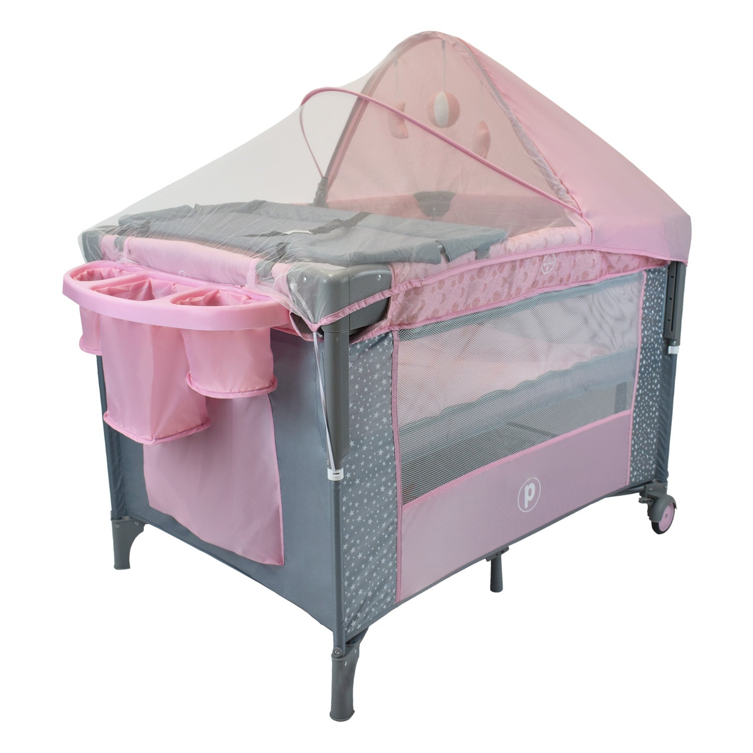 Cuna Colecho Bebe Priori Ariel Sky Rosado