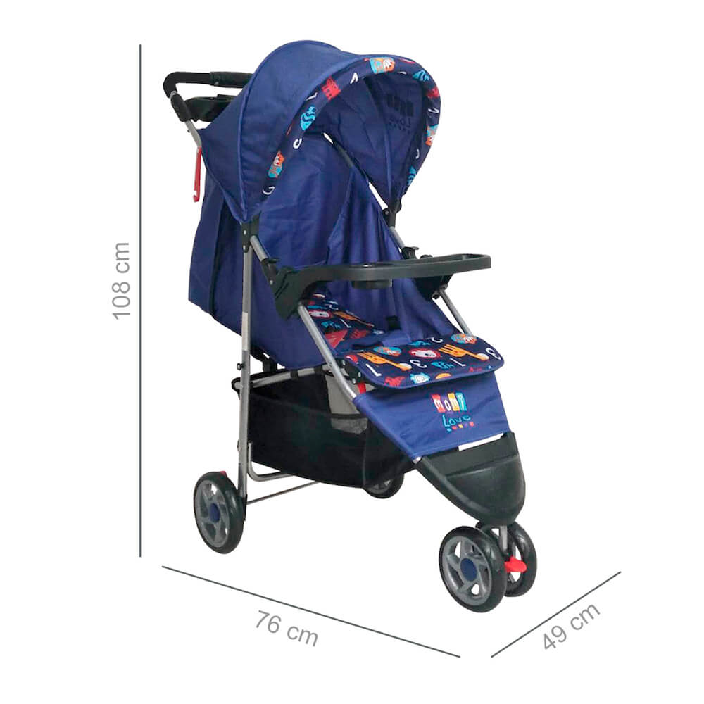 Coche Bebe Mami Love Azul MM2044