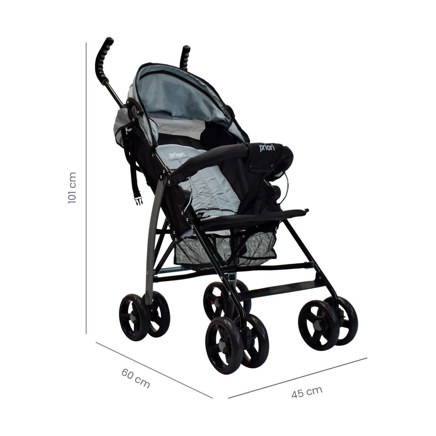 Coche Bebe Paseador Priori PPA12 Gris