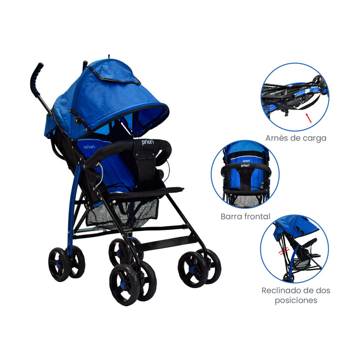 Coche Bebe Paseador Priori PPA12 Azul