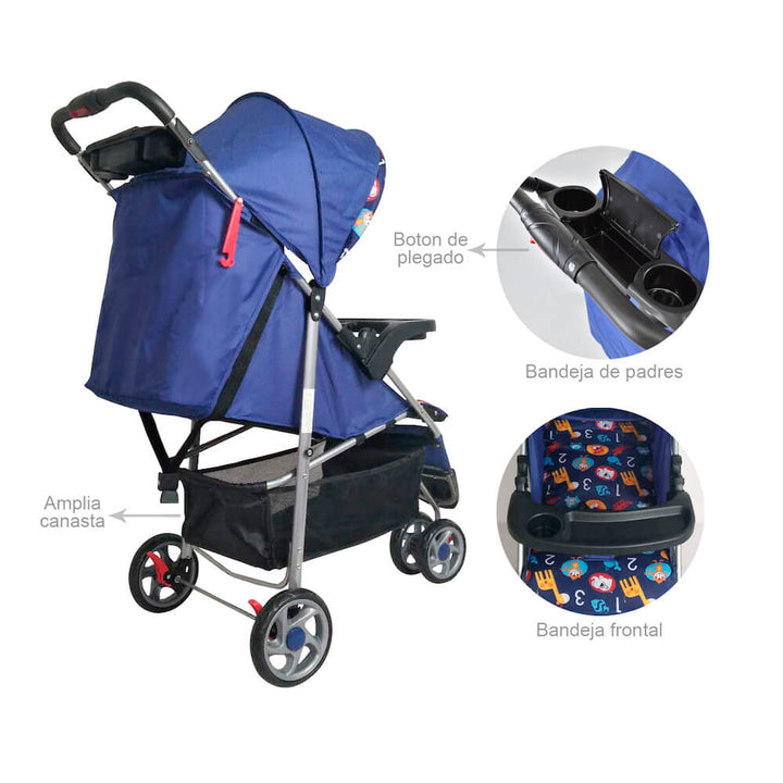 Coche Bebe Mami Love Azul MM2044