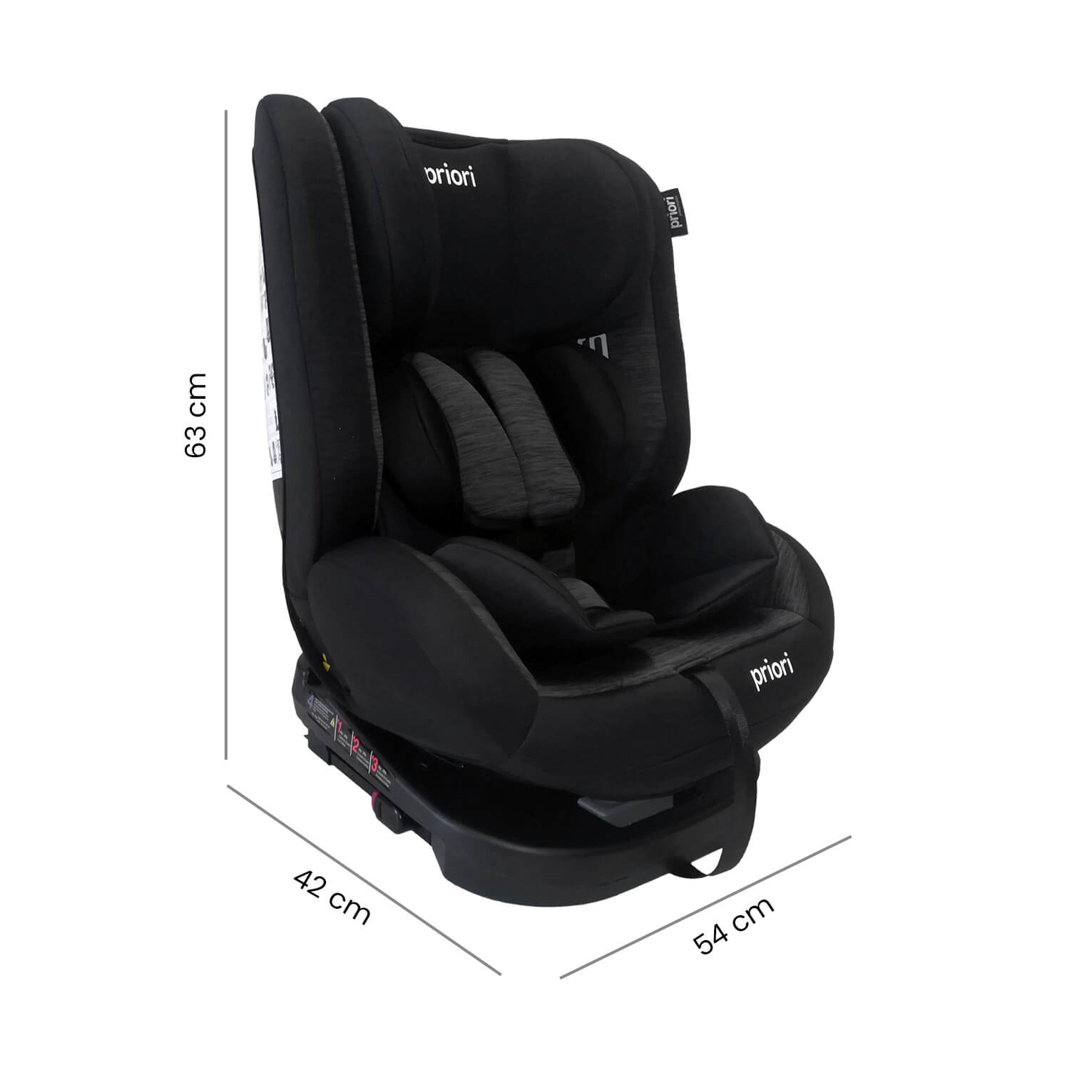 Silla Carro Bebe First 360° Gris Priori