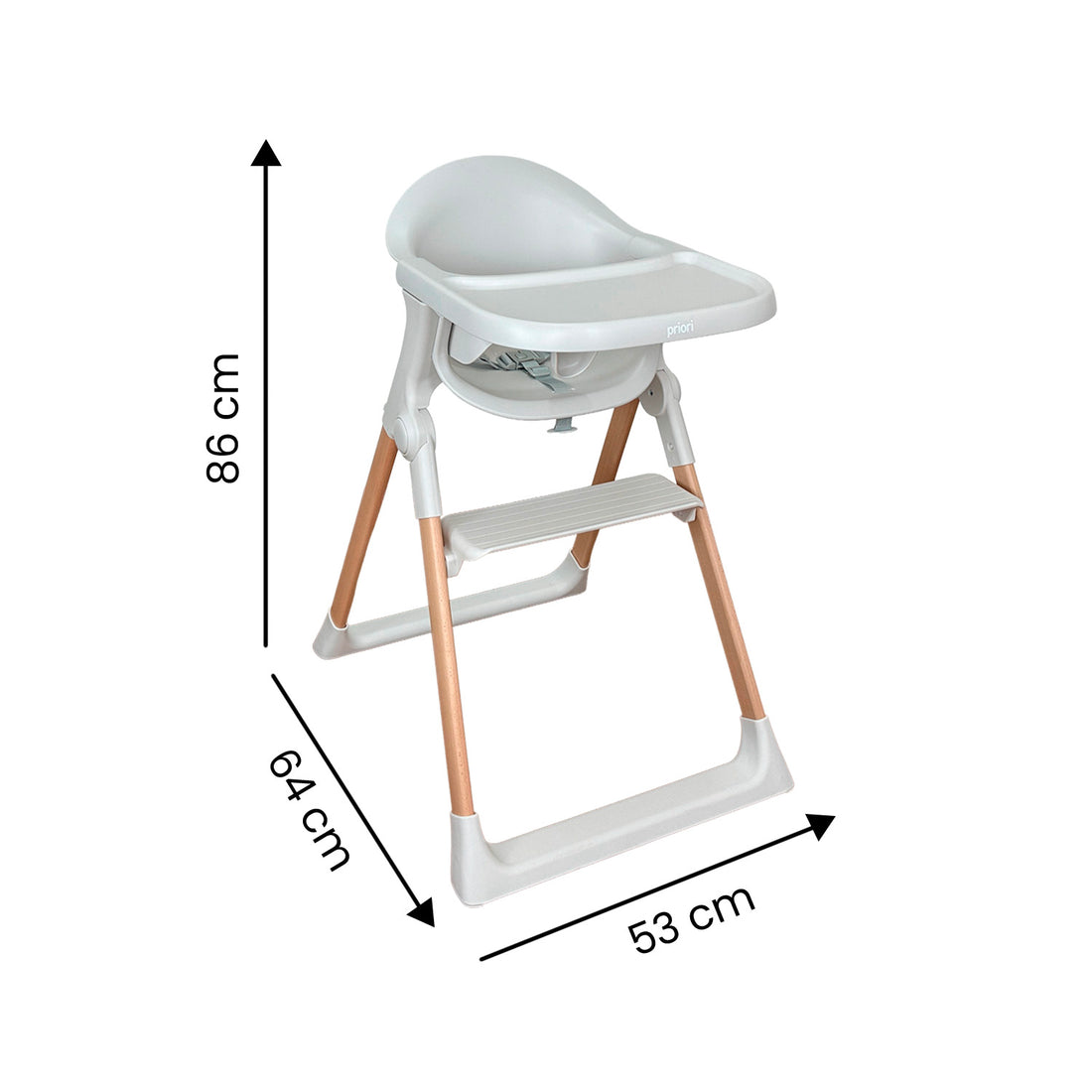 Silla Comedor Bebe Multifuncional Amalfi Priori Blanco