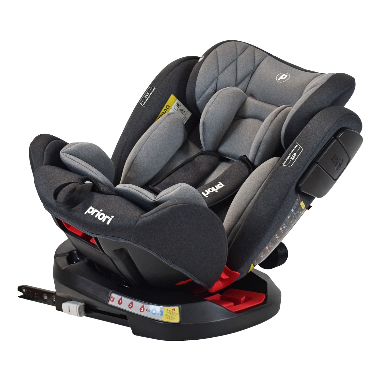 Silla De Carro Bebe Twist Con Isofix Gris Priori