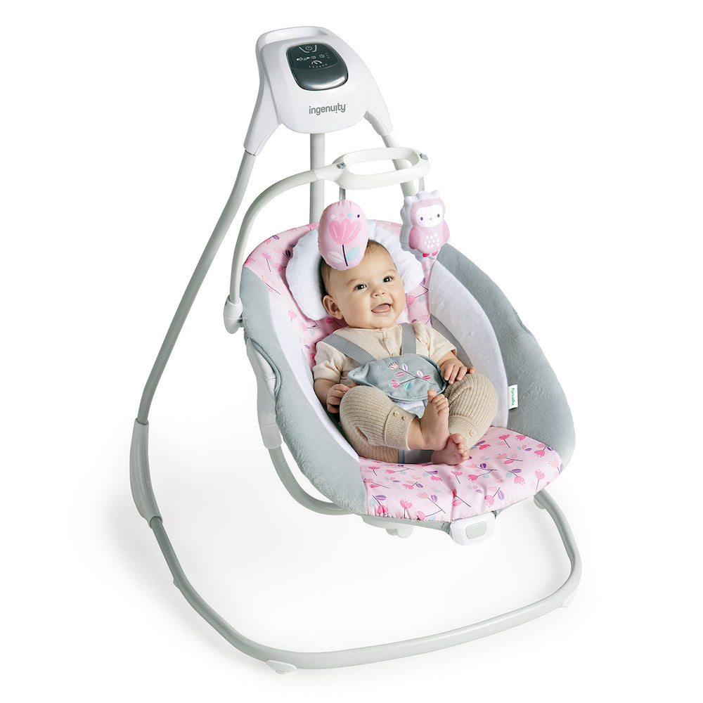 Columpio Vibratorio Bebe Ingenuity Rosa 11624