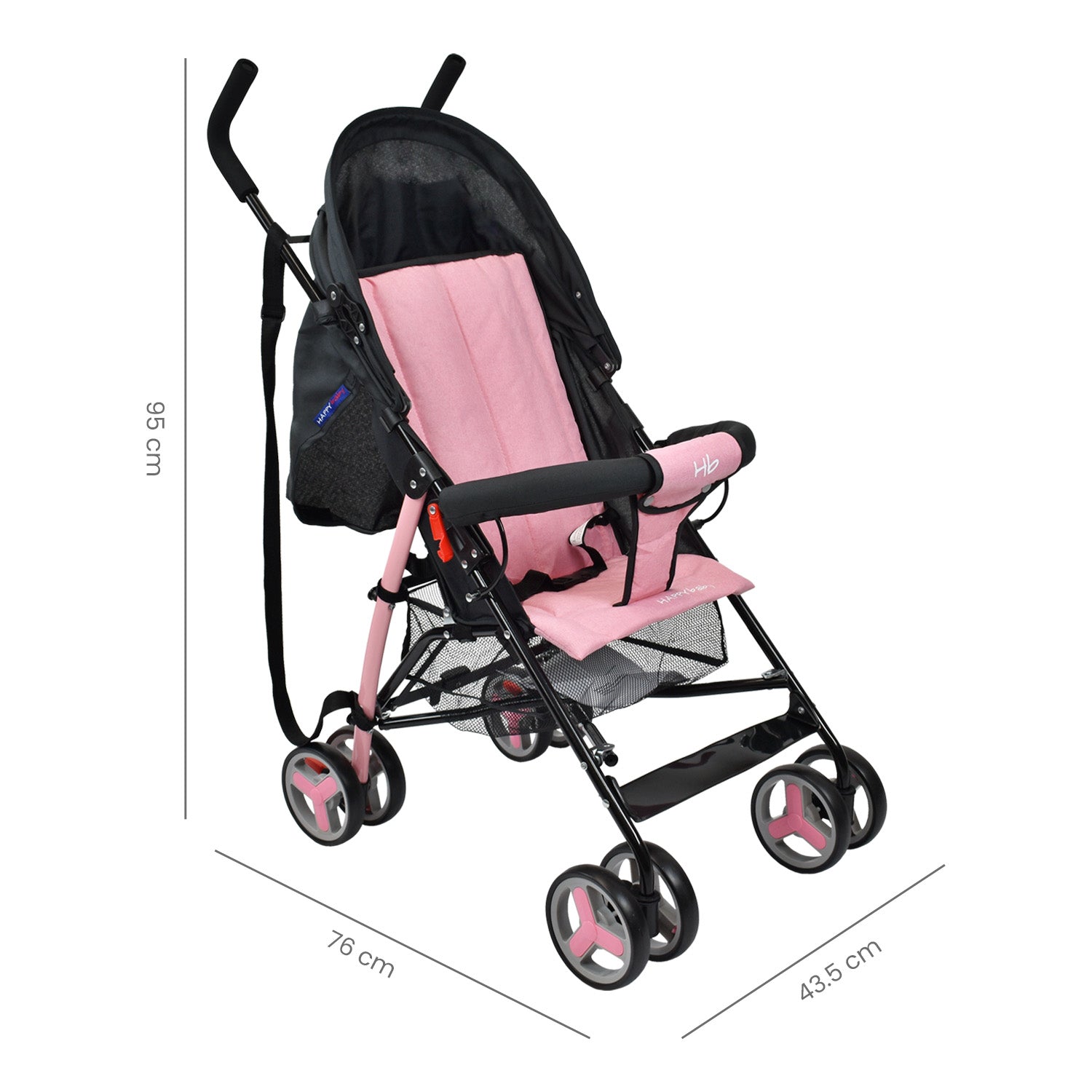 Coche Paseador Bebé Future Happy Baby Rosado