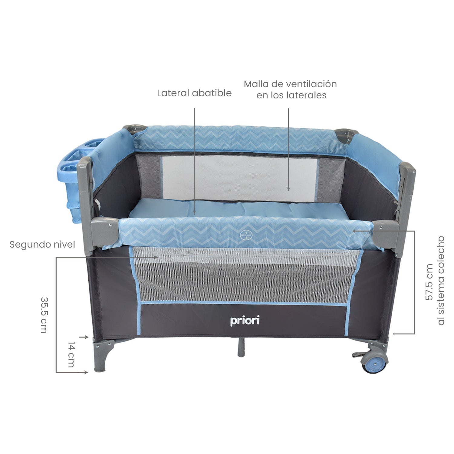 Cuna Colecho Bebe Priori Avanti Azul