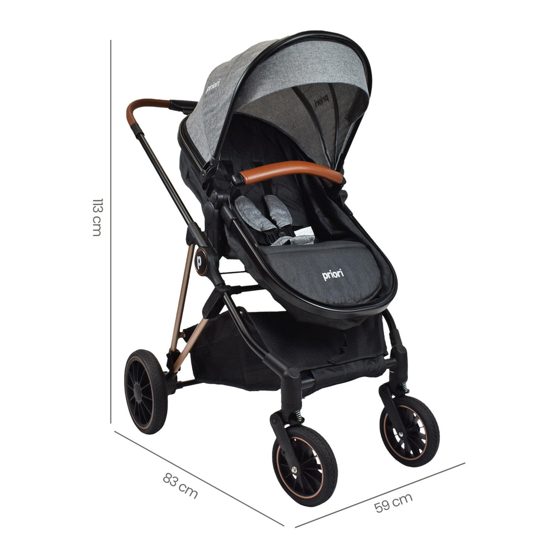 Coche Bebé Moises Priori Ana Gris