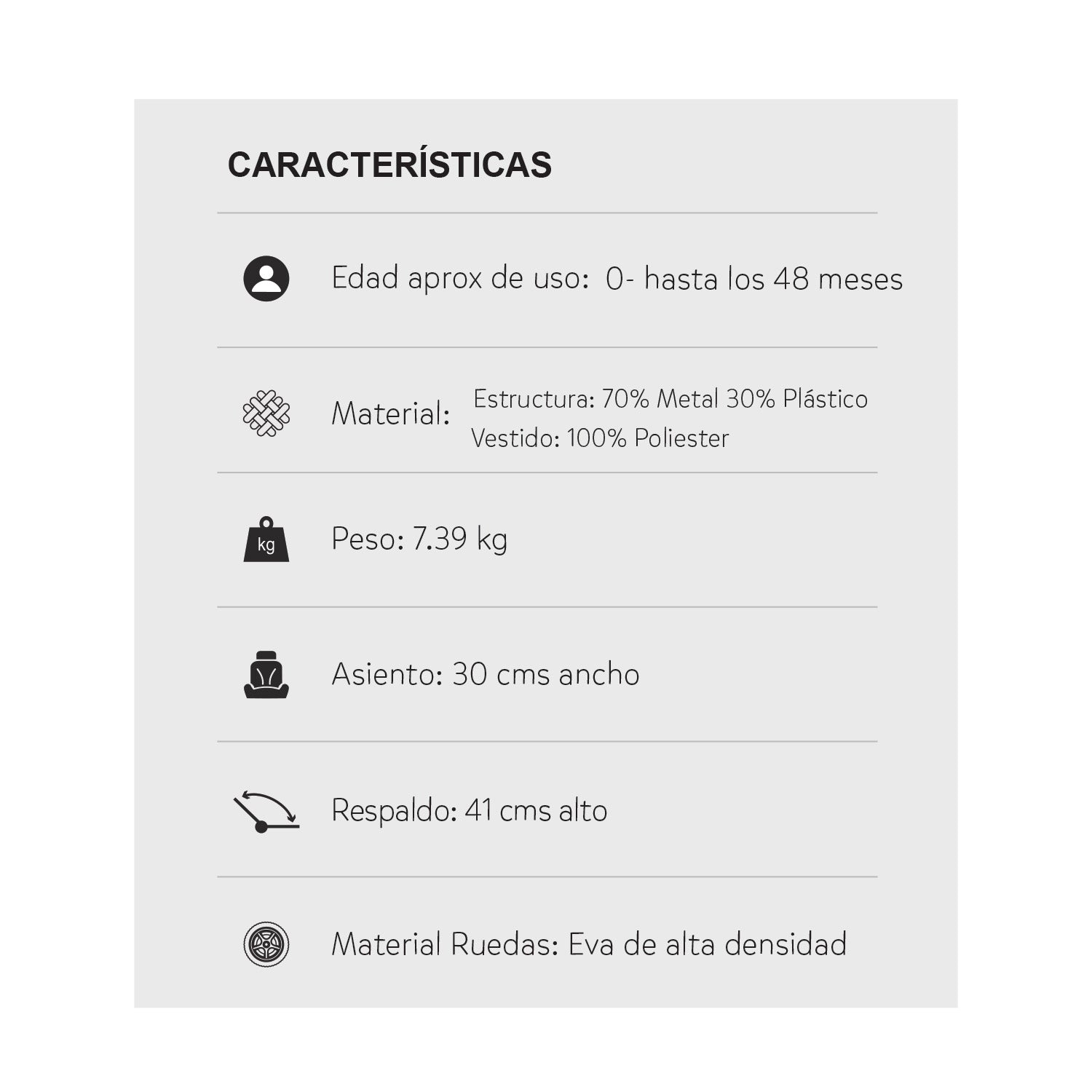 Combo Coche Nova + Bañera Cojín y Termómetro Pol Gris