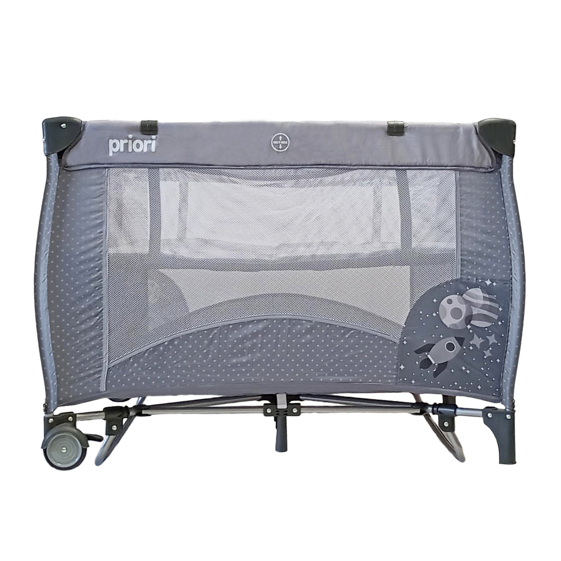Corral Cuna Bebe Mecedora Priori Pcu8500 Gris