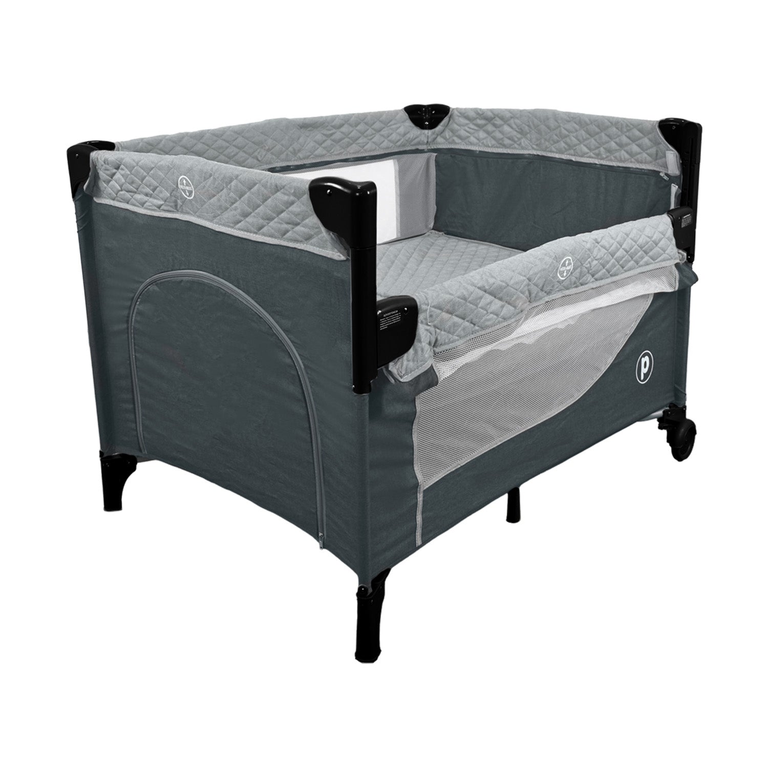 Cuna Colecho Bebe Pro-Max Priori Gris Oscuro