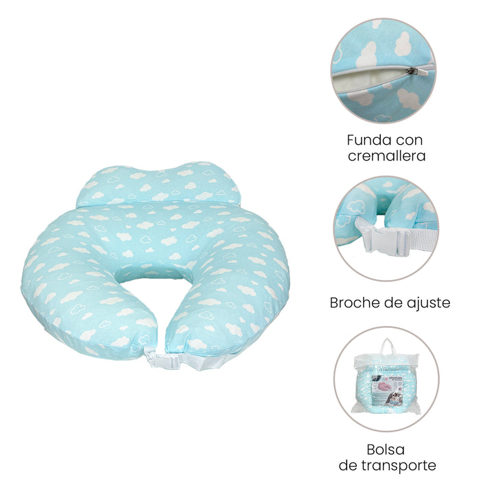 Almohada de lactancia Azul Premium Baby PB2517