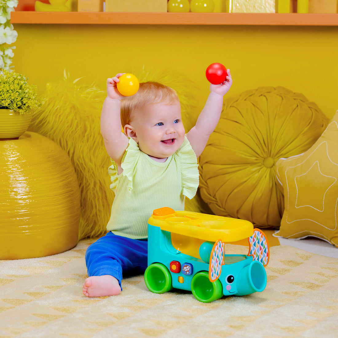 Juguete Pelota Pop Bebe Safari Bus Bright Starts 12827