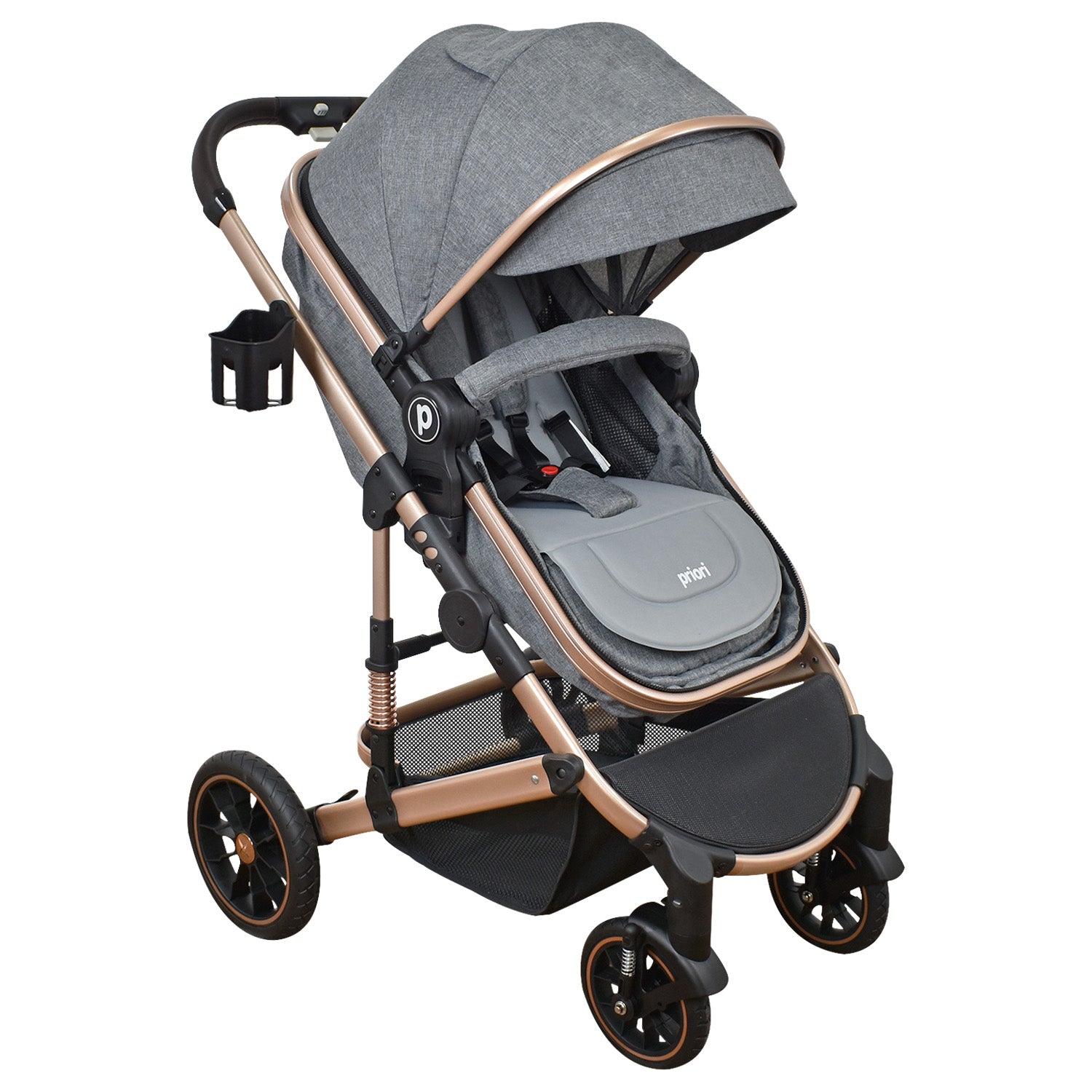 Coche Bebe 4 en 1 Travel System Cris Priori Gris