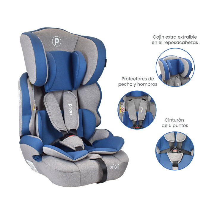 Silla de Carro Bebe Priori Thunder Azul