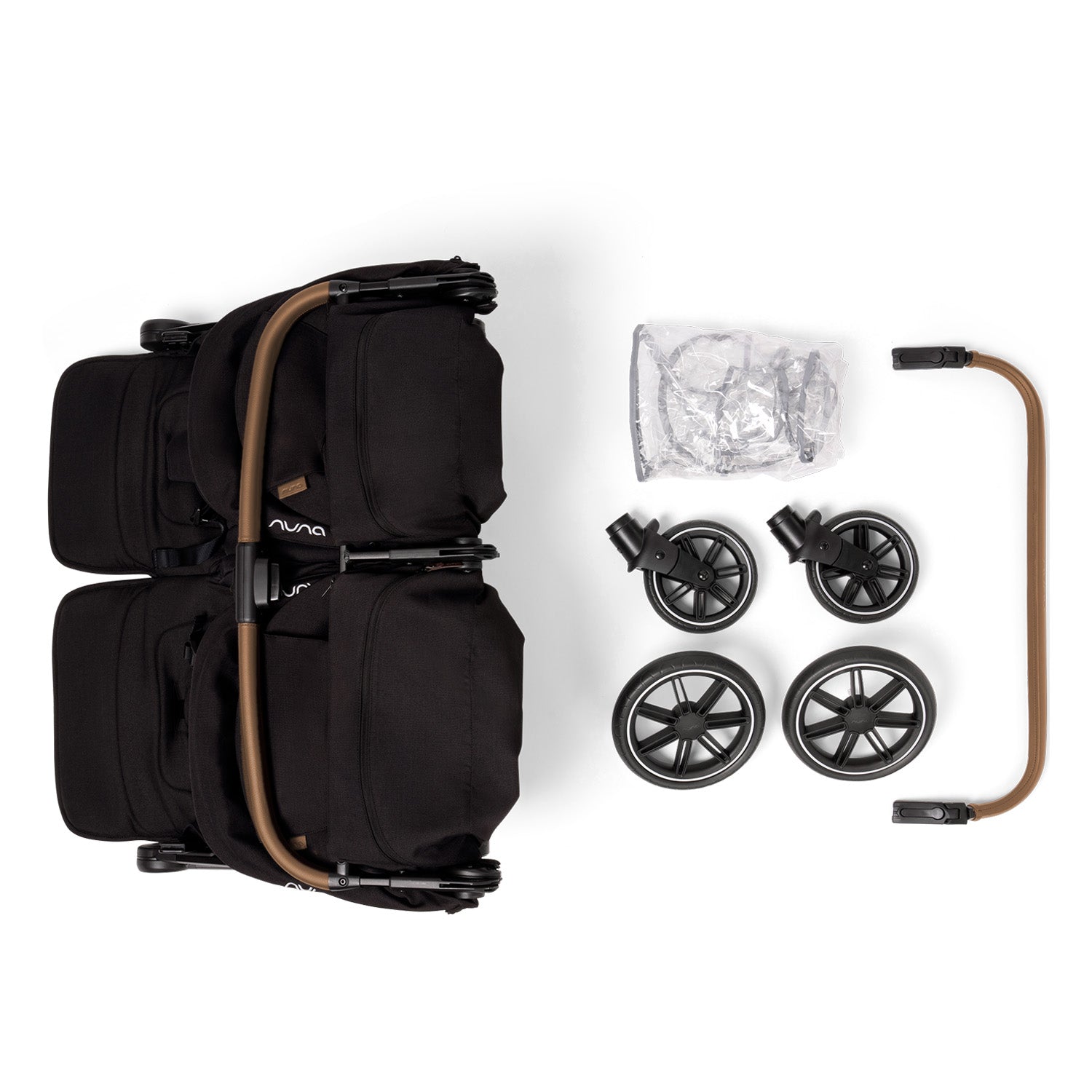 Coche Bebe Nuna Ultracompacto Para Avión Trvl™ Doble Caviar