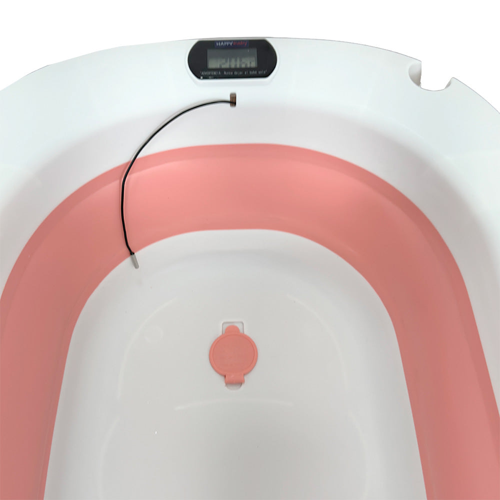 Bañera Bebé Happy Baby Cojín y Termómetro Samy Rosado