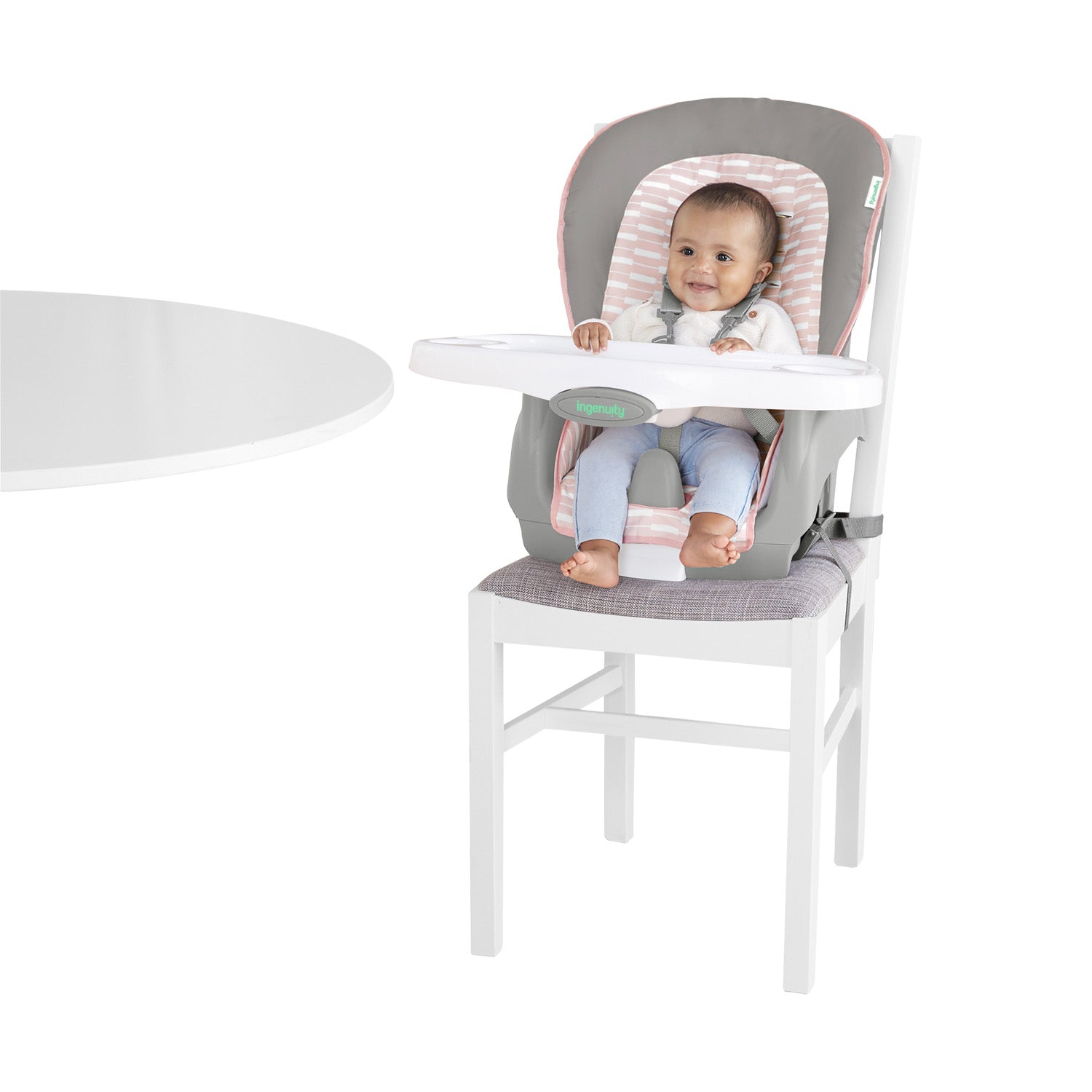 Silla comedor bebe Gris Rosa 3 En 1 Ingenuity 12331
