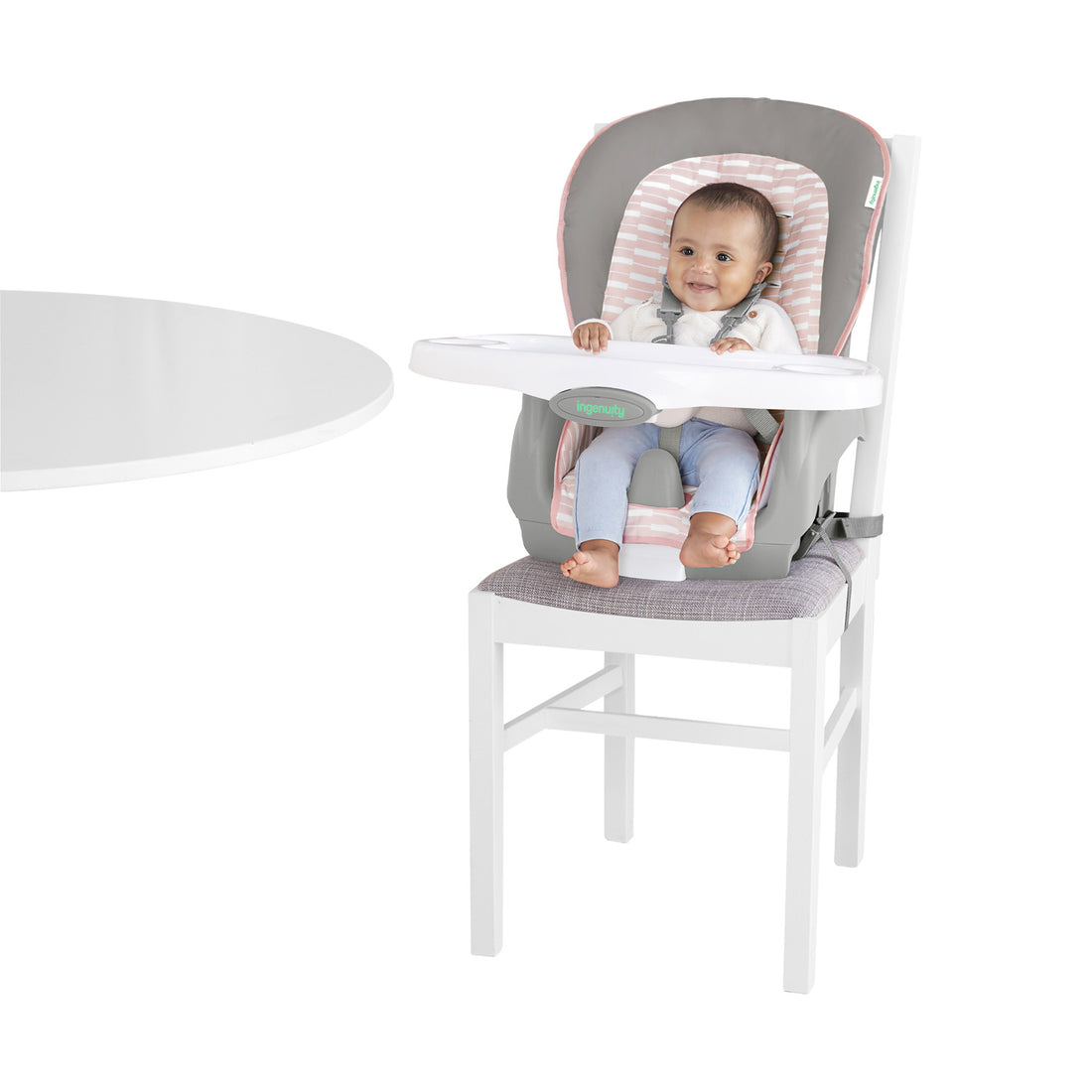 Silla comedor bebe Gris Rosa 3 En 1 Ingenuity 12331