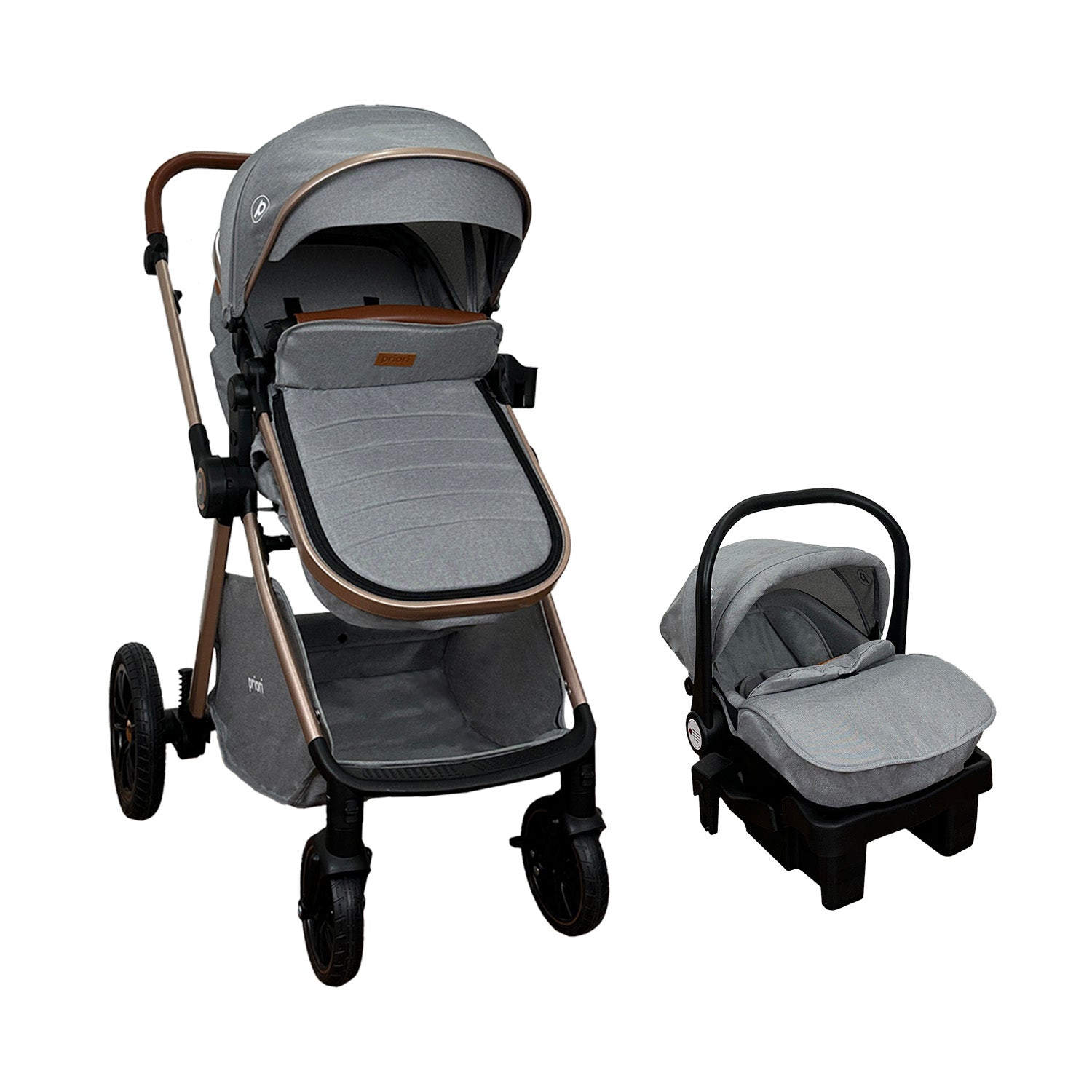 Coche Bebe Travel System Snow Priori Gris
