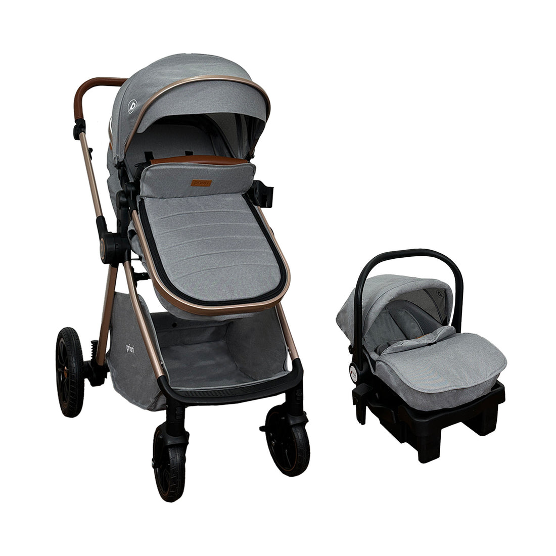 Coche Bebe Travel System Snow Priori Gris