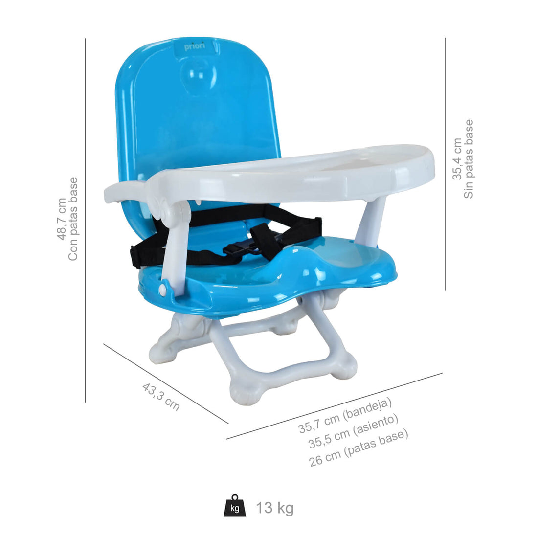 Silla Comerdor Booster Priori SCH001 Azul