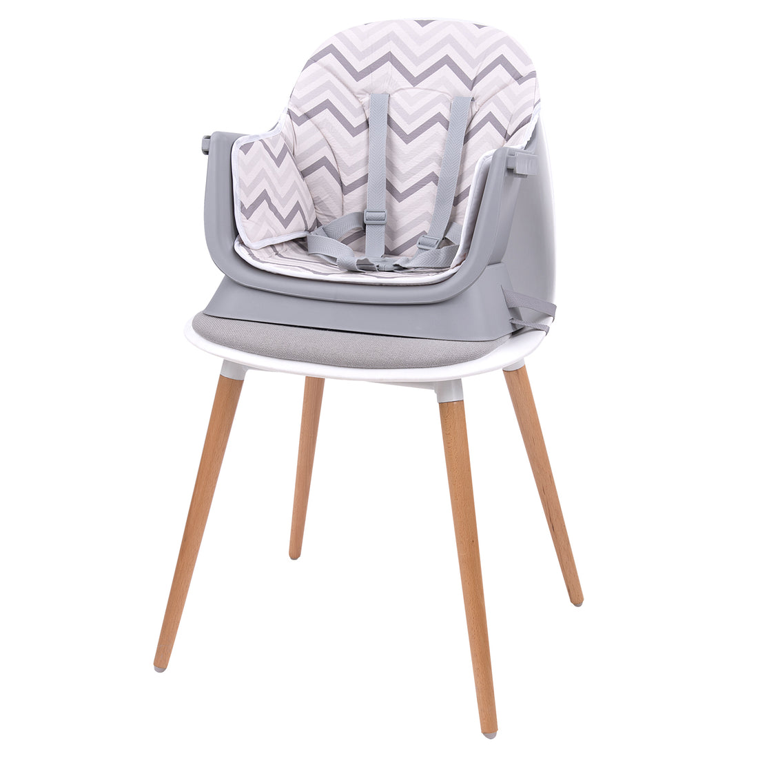 Silla comedor bebe 6en1 Priori Sidney Gris (Empaque Deteriorado)
