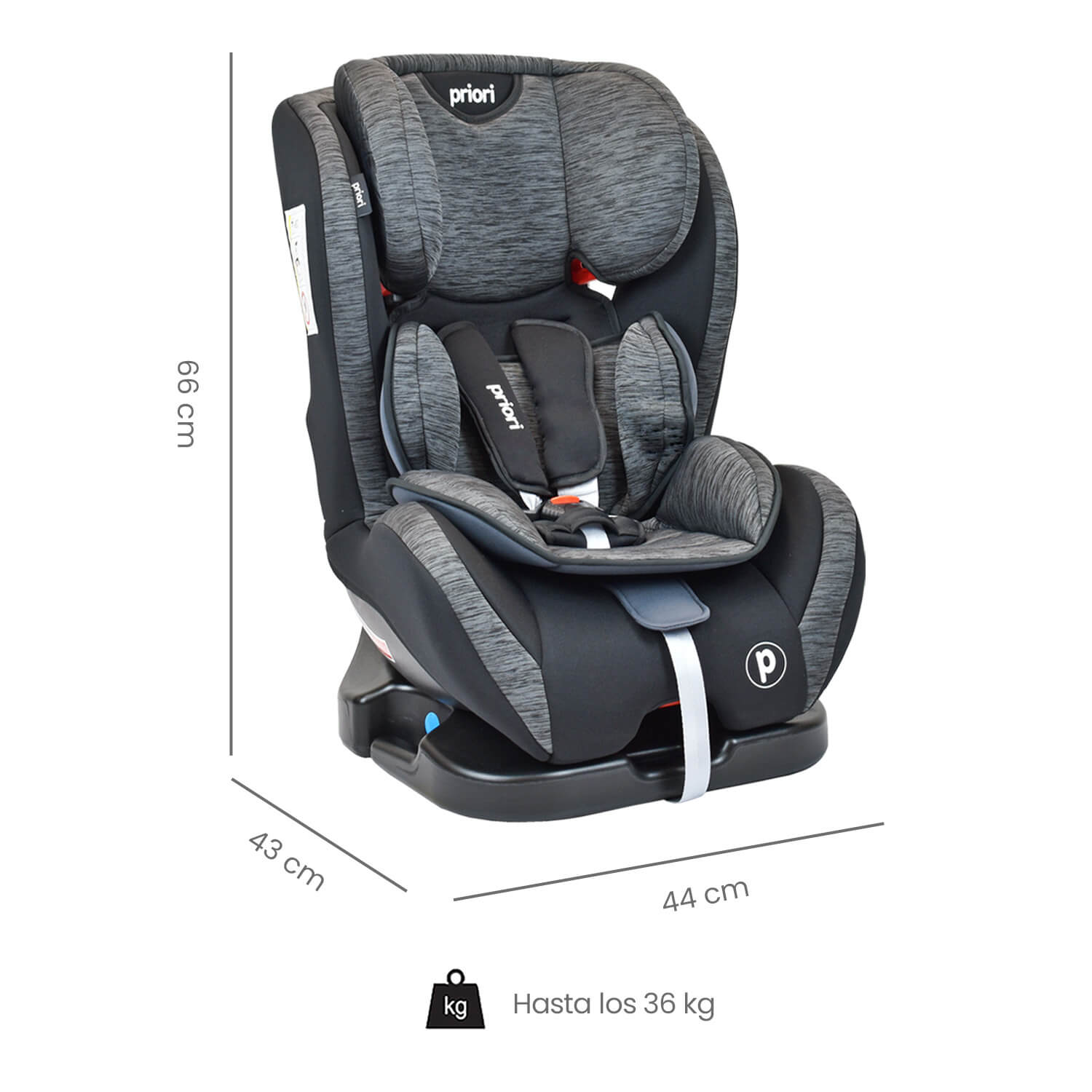 Silla para carro bebé Priori Prix Gris Oscuro