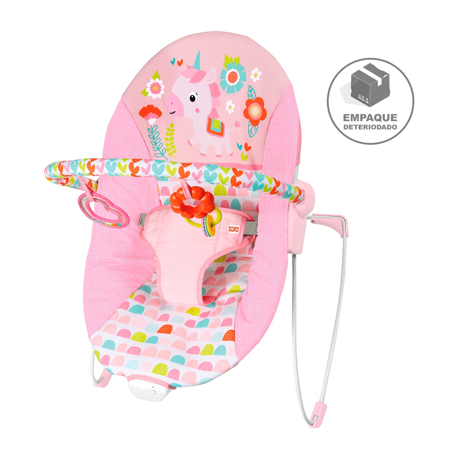Silla Mecedora Bebe Vibra Rosa 12205 Bright Starts (Empaque Deteriorado)