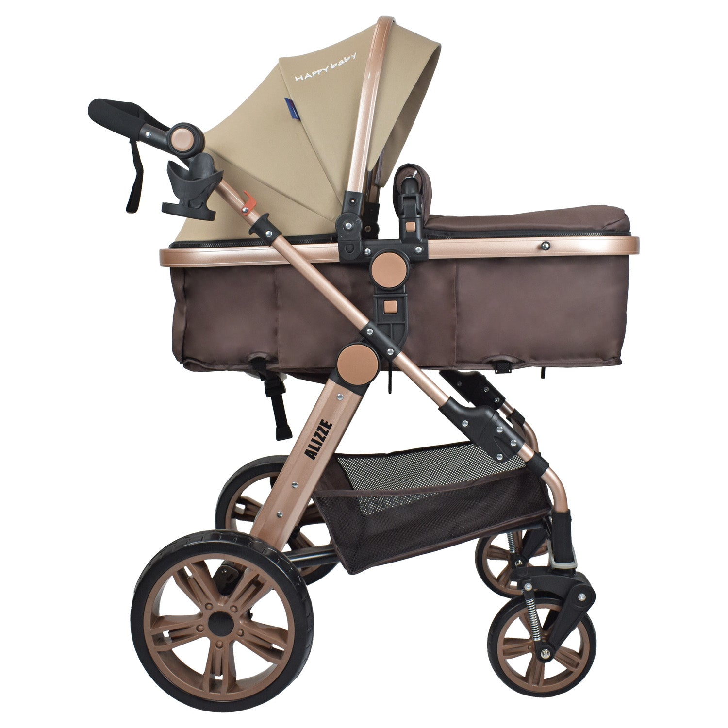 Coche Bebe Moisés Alizze Happy Baby Beige
