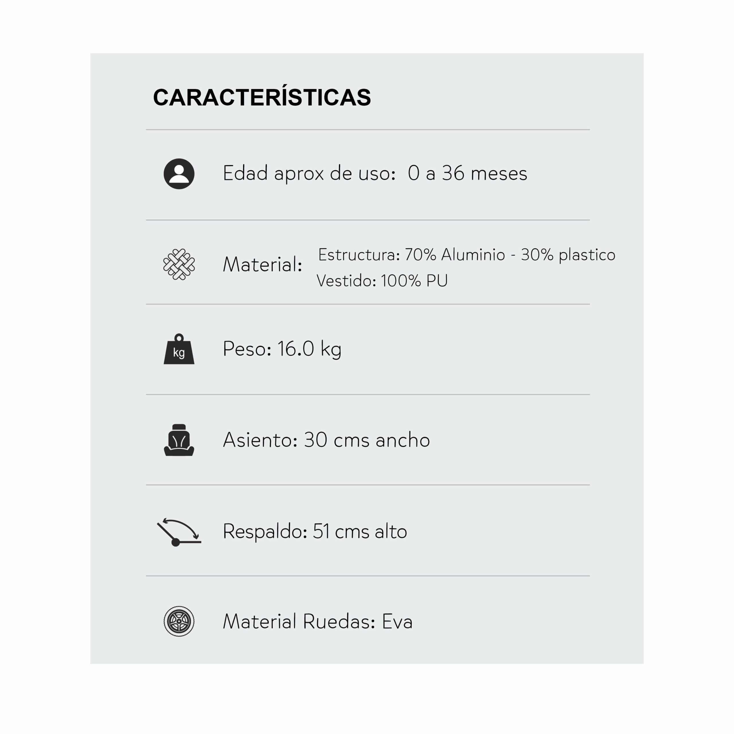 Coche Bebé Moises Milo Priori Gris